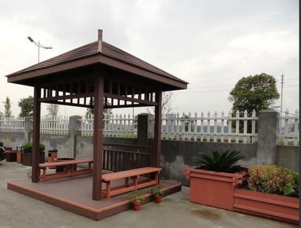 木塑涼亭